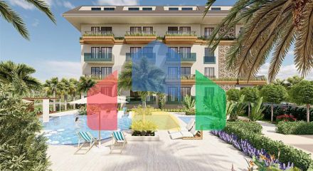 A new project under construction 800 m from the sea in the Oba area