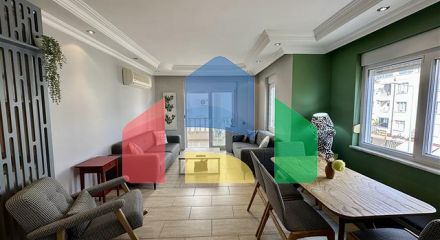 Просторная меблированная квартира 2+1 всего в 150 метрах от моря в районе Оба