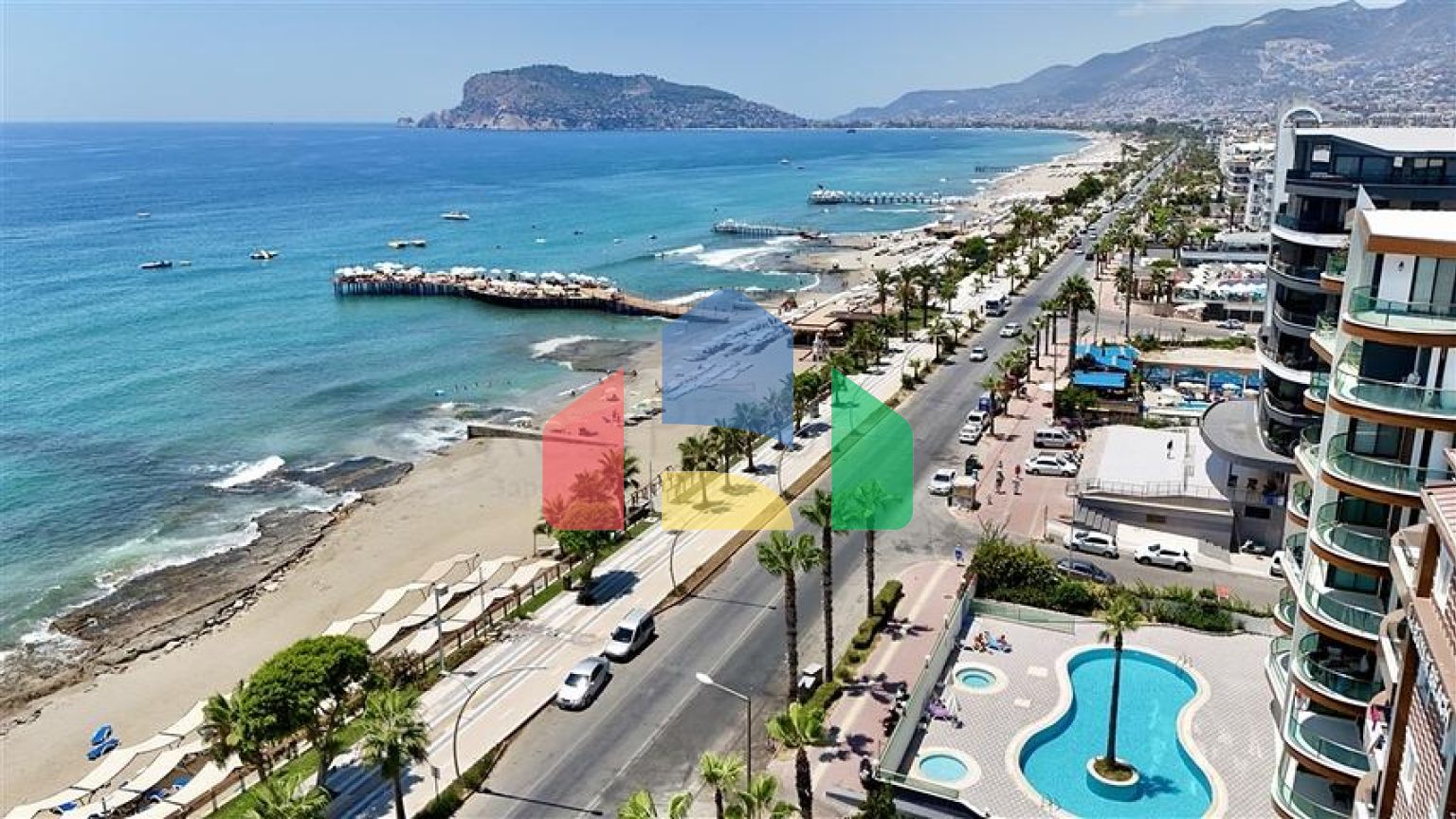 Шикарна квартира 3 + 1 з видом на море