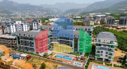2+1 penthouse with sea view and Calais fortress in Oba area