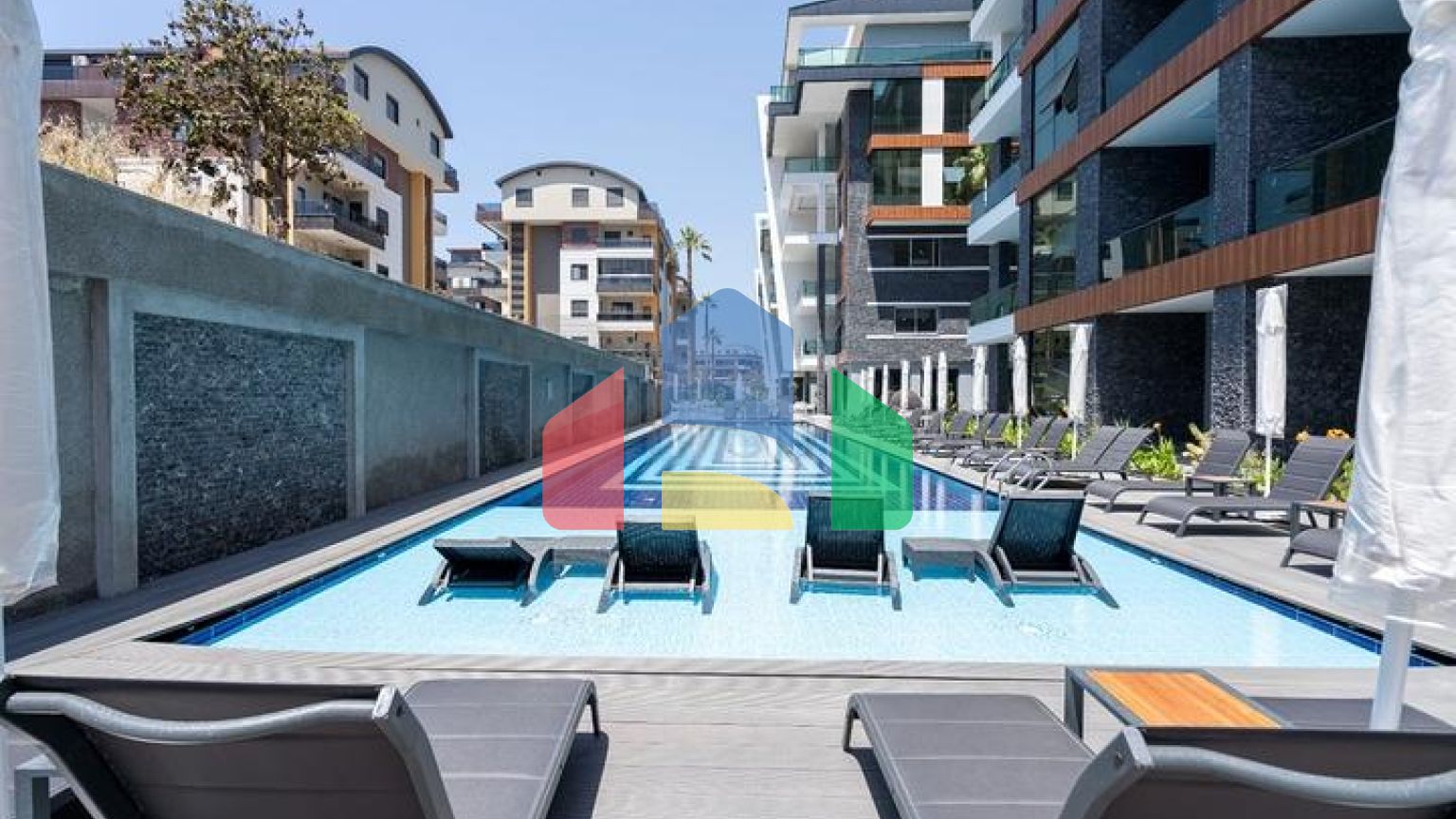 Квартира 1+1 в элитном жилом комплексе в районе Оба