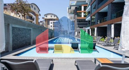 Квартира 1+1 в элитном жилом комплексе в районе Оба