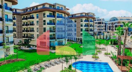 Modern apartment in a new residential complex with rich infrastructure