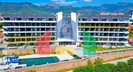 Sea and Castle view - investor deal - 1 bedroom apt - in Oba / Alanya