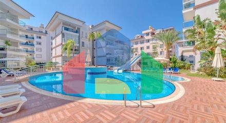 Затишна квартира 2 + 1 з меблями в районі Оба