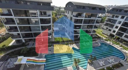 Большой пентхаус 4+1 в районе Оба