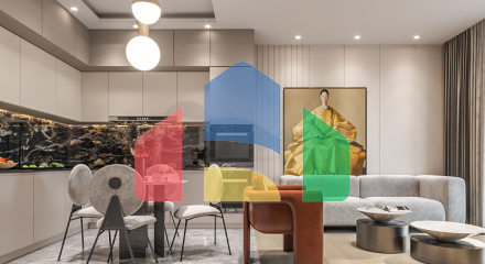Two-room apartments in the Oba district complex