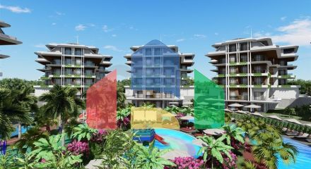 Двухкомнатные апартаменты в эксклюзивном комплексе района Оба.