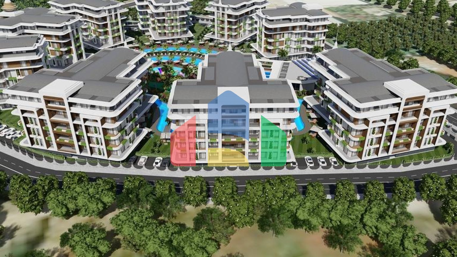 Двухкомнатные апартаменты в эксклюзивном комплексе района Оба.