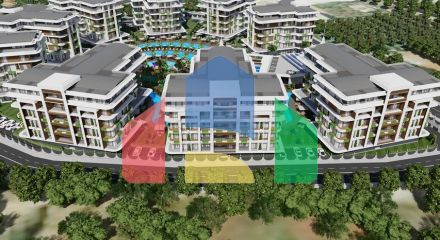 Двухкомнатные апартаменты в эксклюзивном комплексе района Оба.