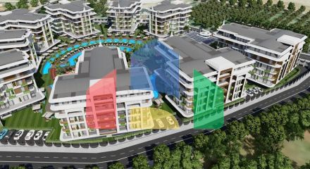 Двухкомнатные апартаменты в эксклюзивном комплексе района Оба.