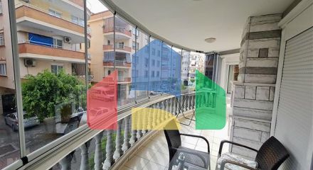Spacious, bright two-bedroom apartment with two balconies
