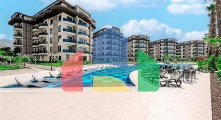 Сучасна квартира 1 + 1 в районі Оба