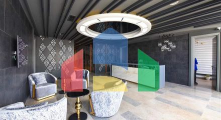 Меблированные апартаменты в 20 м от моря планировкой 1+1 в районе Оба