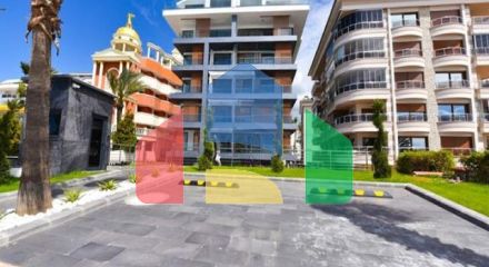 Меблированные апартаменты в 20 м от моря планировкой 1+1 в районе Оба