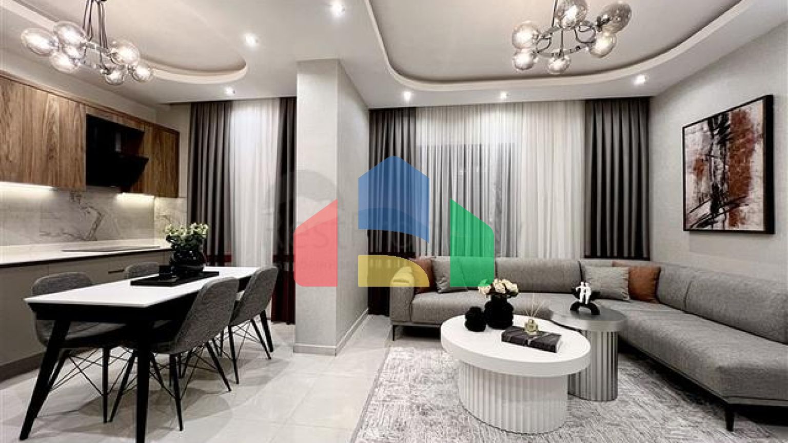 Новые квартиры 1+1 и 2+1 в современном жилом комплексе в районе Оба