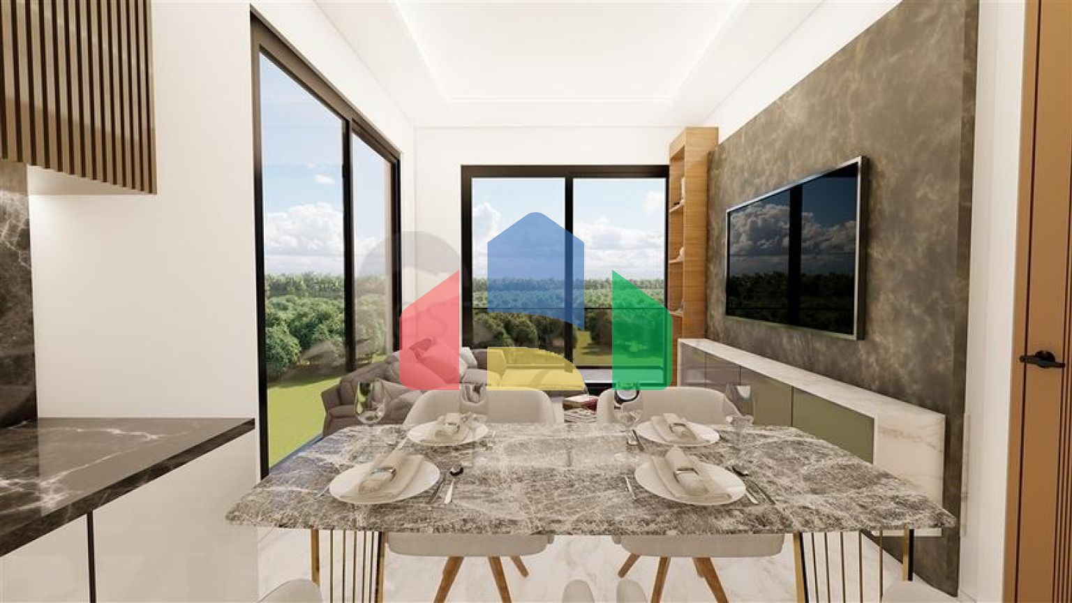 Квартира плануванням 1+1 в новому комплексі в районі Оба