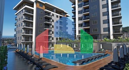 Нова квартира з однією спальнею в районі Оба