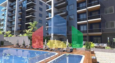 Нова квартира з однією спальнею в районі Оба