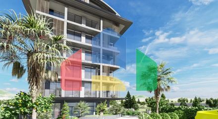 1+1 apartment in a complex on the first line