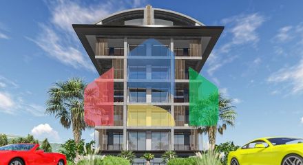 1+1 apartment in a complex on the first line