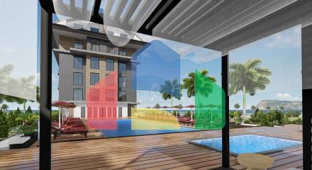 1+1 apartment in a complex on the first line