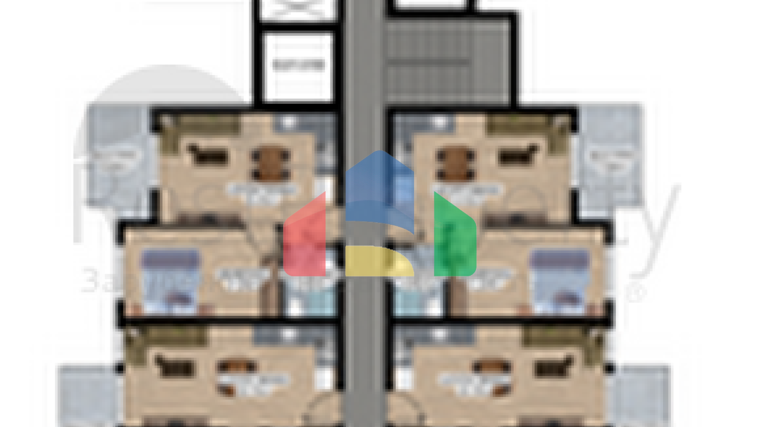 Строящийся жилой комплекс в европейском районе Оба