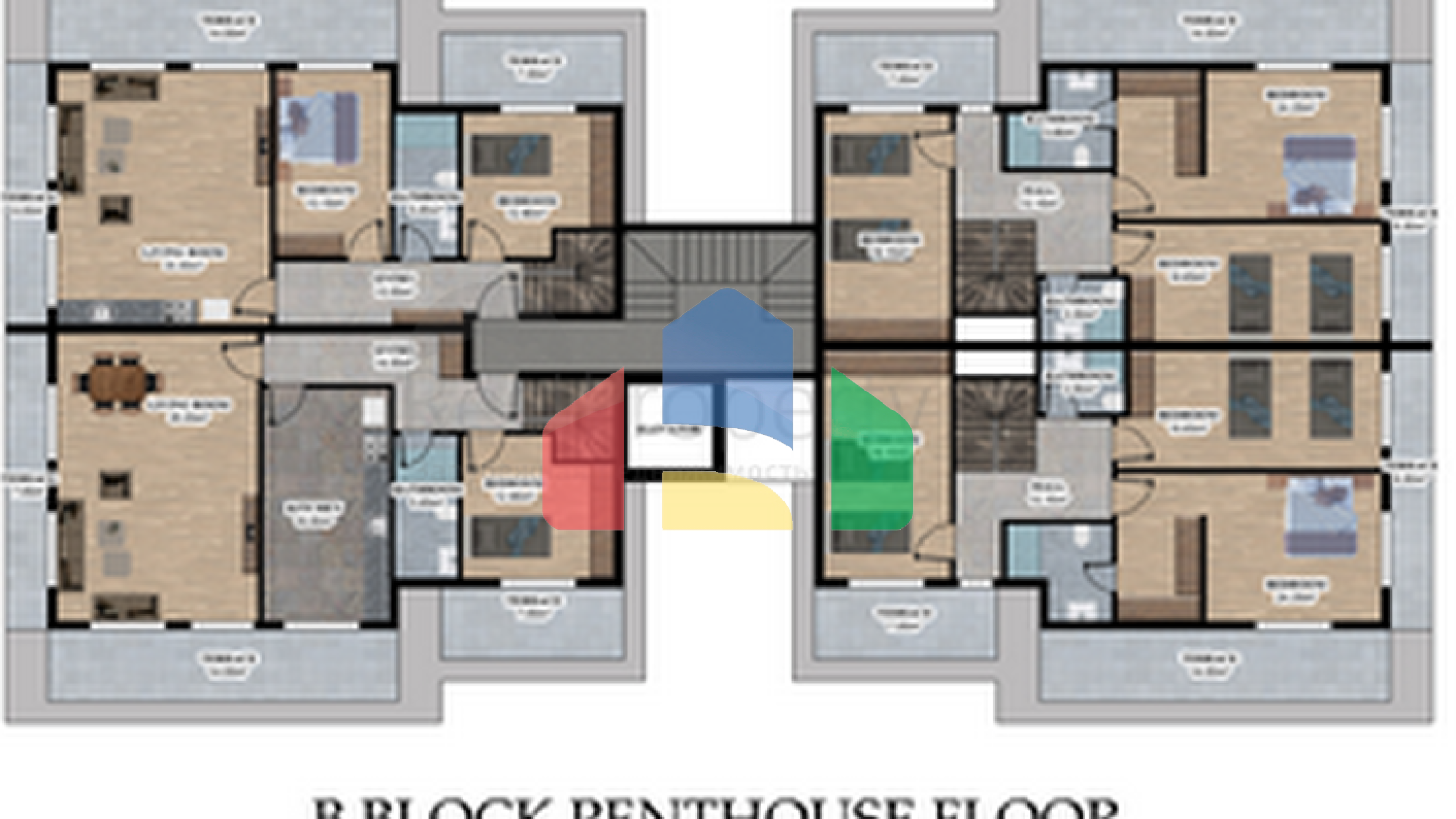 Строящийся жилой комплекс в европейском районе Оба