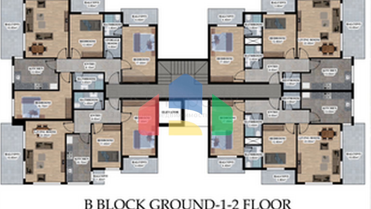 Строящийся жилой комплекс в европейском районе Оба