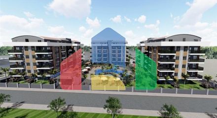 Строящийся жилой комплекс в европейском районе Оба Строящийся жилой комплекс в европейском районе Оба