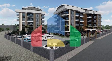 Строящийся жилой комплекс в европейском районе Оба Строящийся жилой комплекс в европейском районе Оба