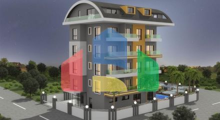 1+1 apartment in a complex under construction