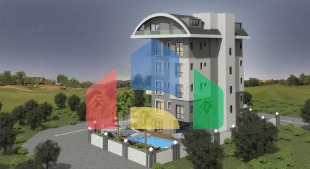 1+1 apartment in a complex under construction