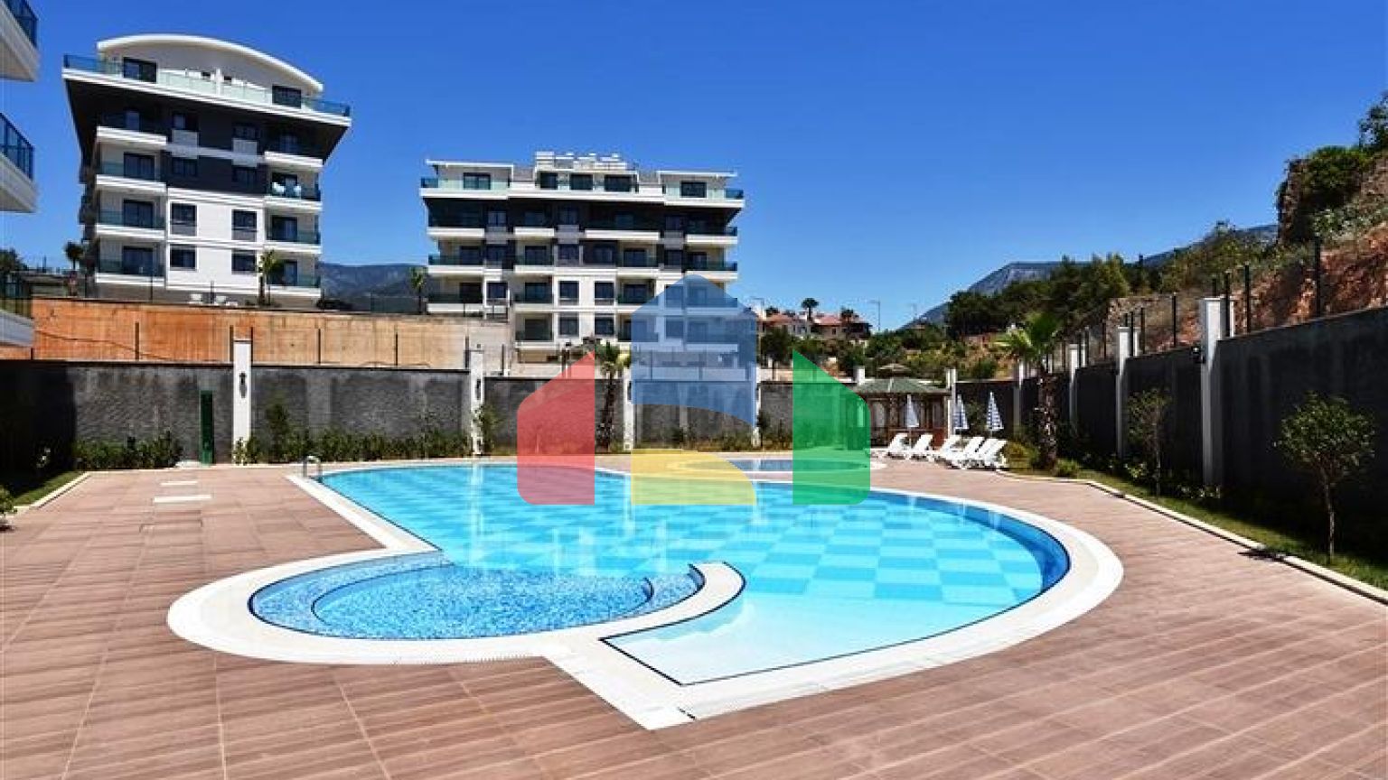 Двухкомнатная квартира в районе Алании - Оба