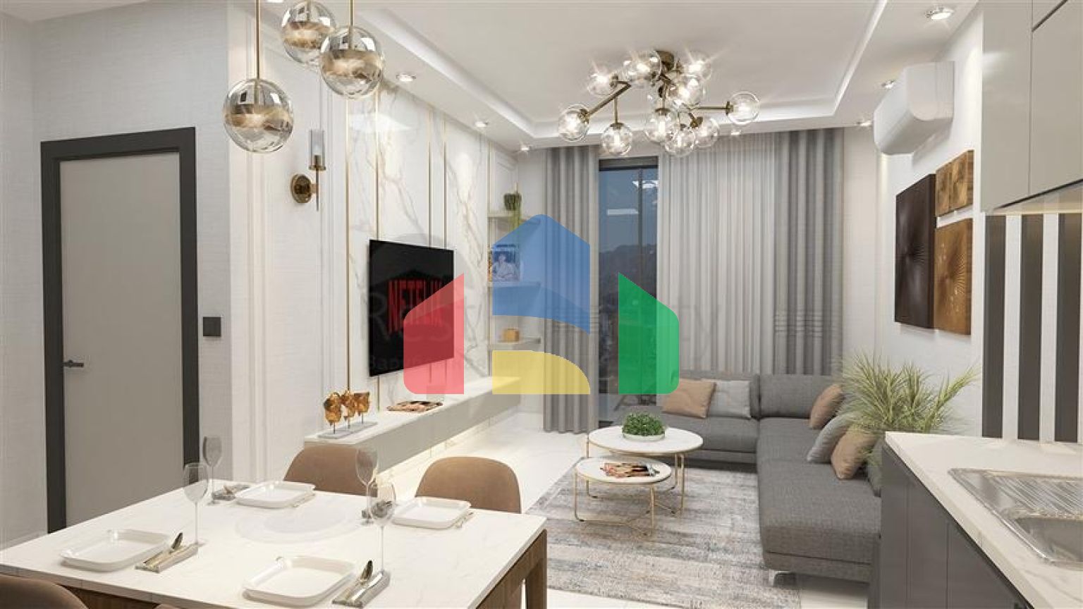 Современный комплекс в европейском районе Оба