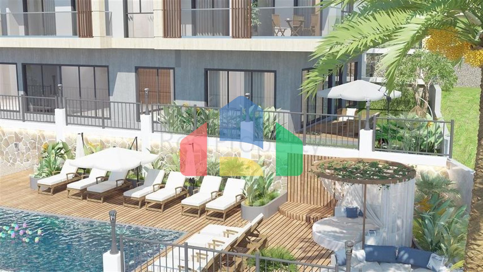 Современный комплекс в европейском районе Оба