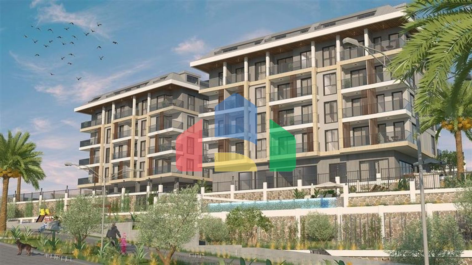 Современный комплекс в европейском районе Оба