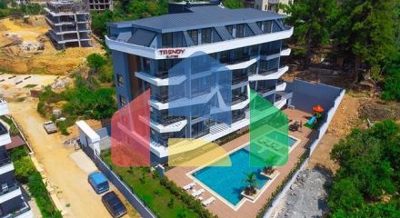 Сучасна двокімнатна квартира 1 + 1 в районі Оба