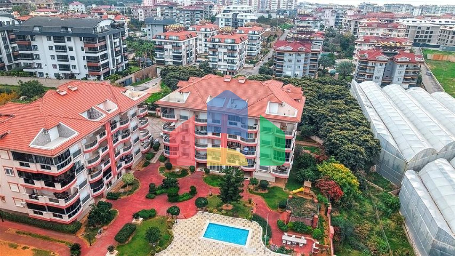 Квартира 2+1 в районе Оба с развитой инфраструктурой комплекса