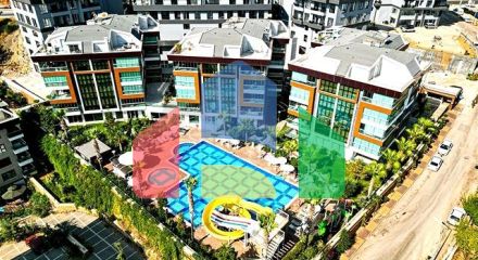 Квартира 3+1 в благоустроенном жилом комплексе района Оба