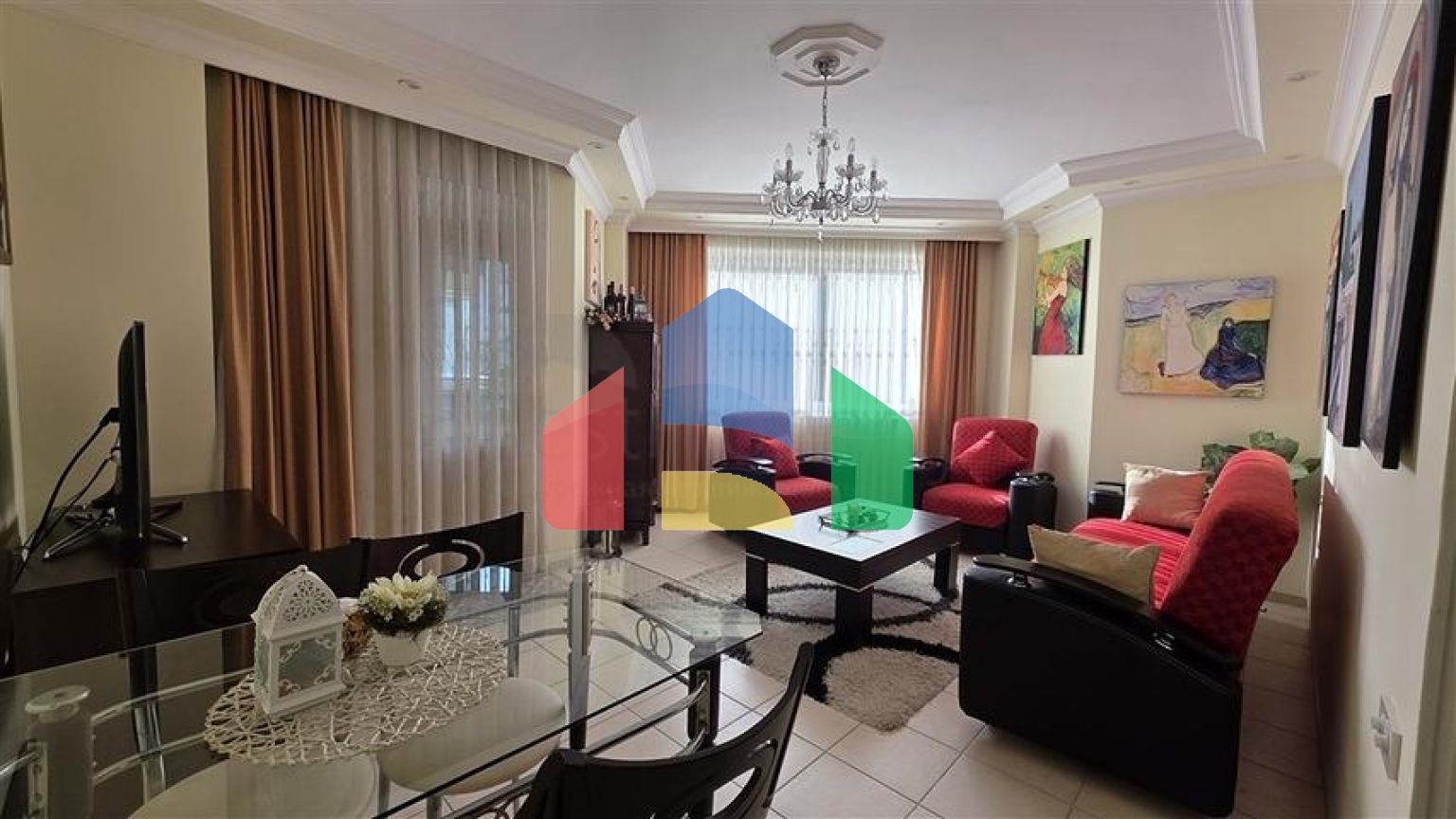 Уютная квартира 2+1 в районе Оба в 300 метрах от пляжа