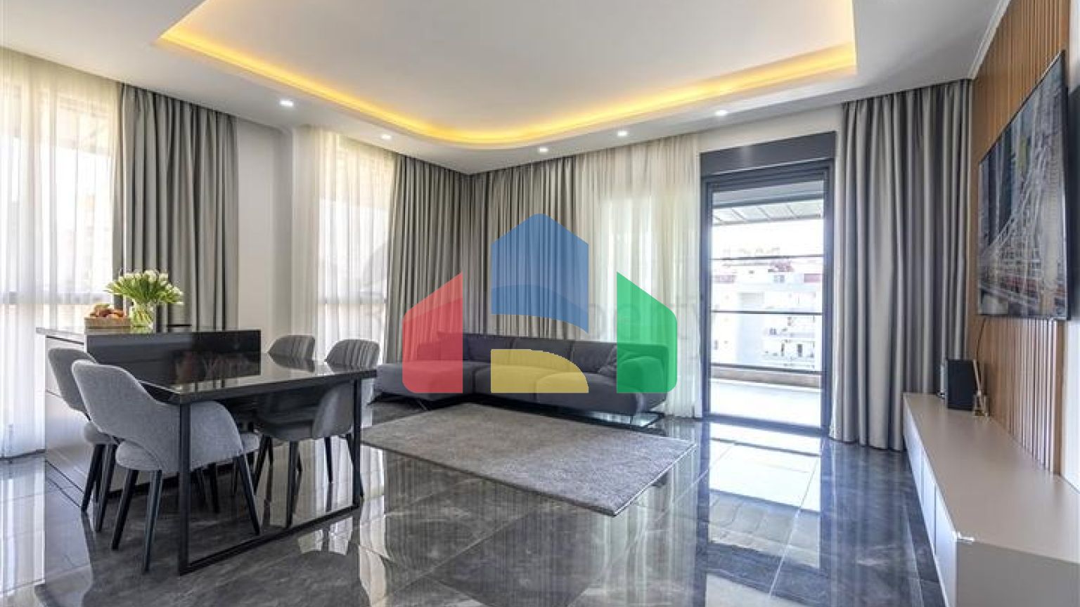 Просторная квартира 3+1 в современном жилом комплексе района Оба