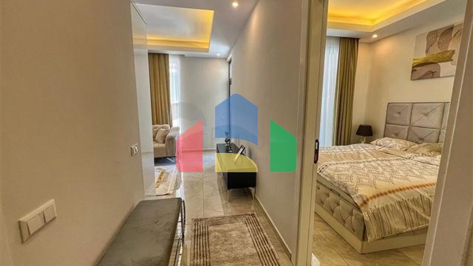 Двухкомнатная квартира 1+1 в современном доме района Оба