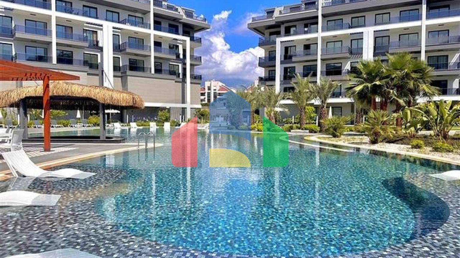 Квартира 1+1 с инфраструктурой комплекса в районе Оба