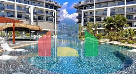 Квартира 1+1 с инфраструктурой комплекса в районе Оба