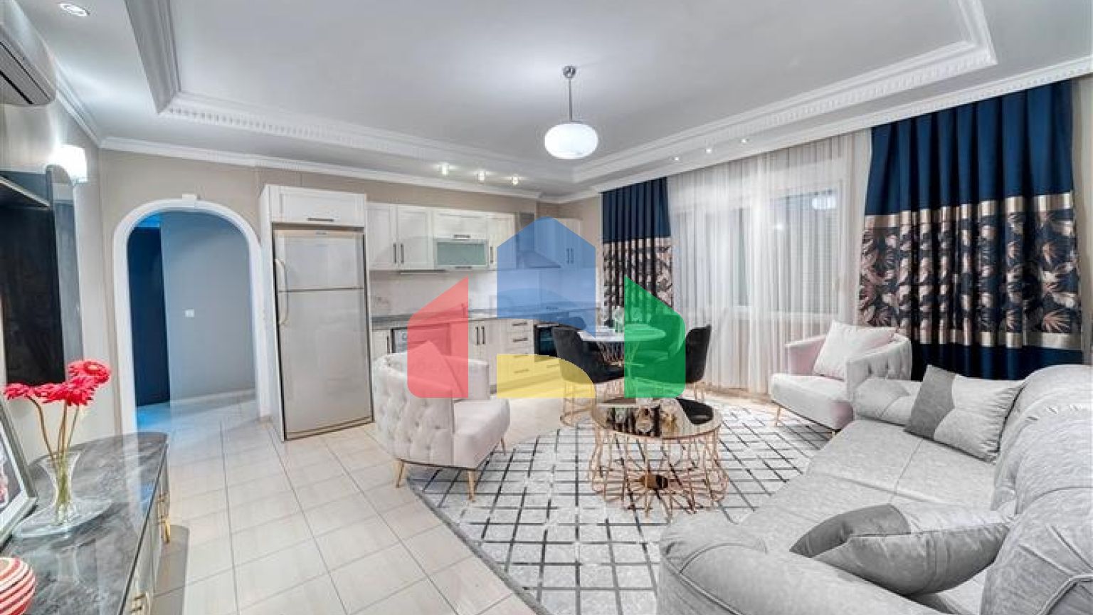 Уютная меблированная квартира 2+1 в районе Оба