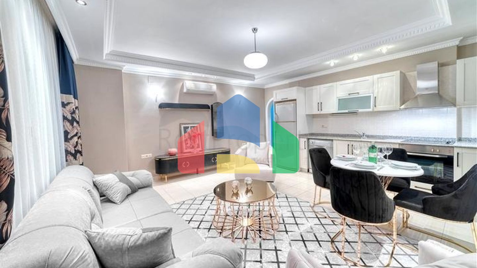 Уютная меблированная квартира 2+1 в районе Оба