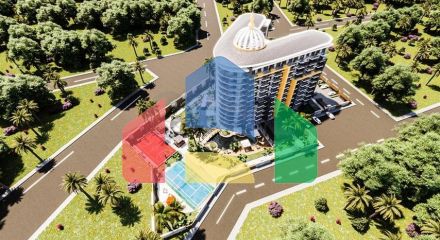 Квартира 1 + 1 в проекті з готельною інфраструктурою в Газіпаша