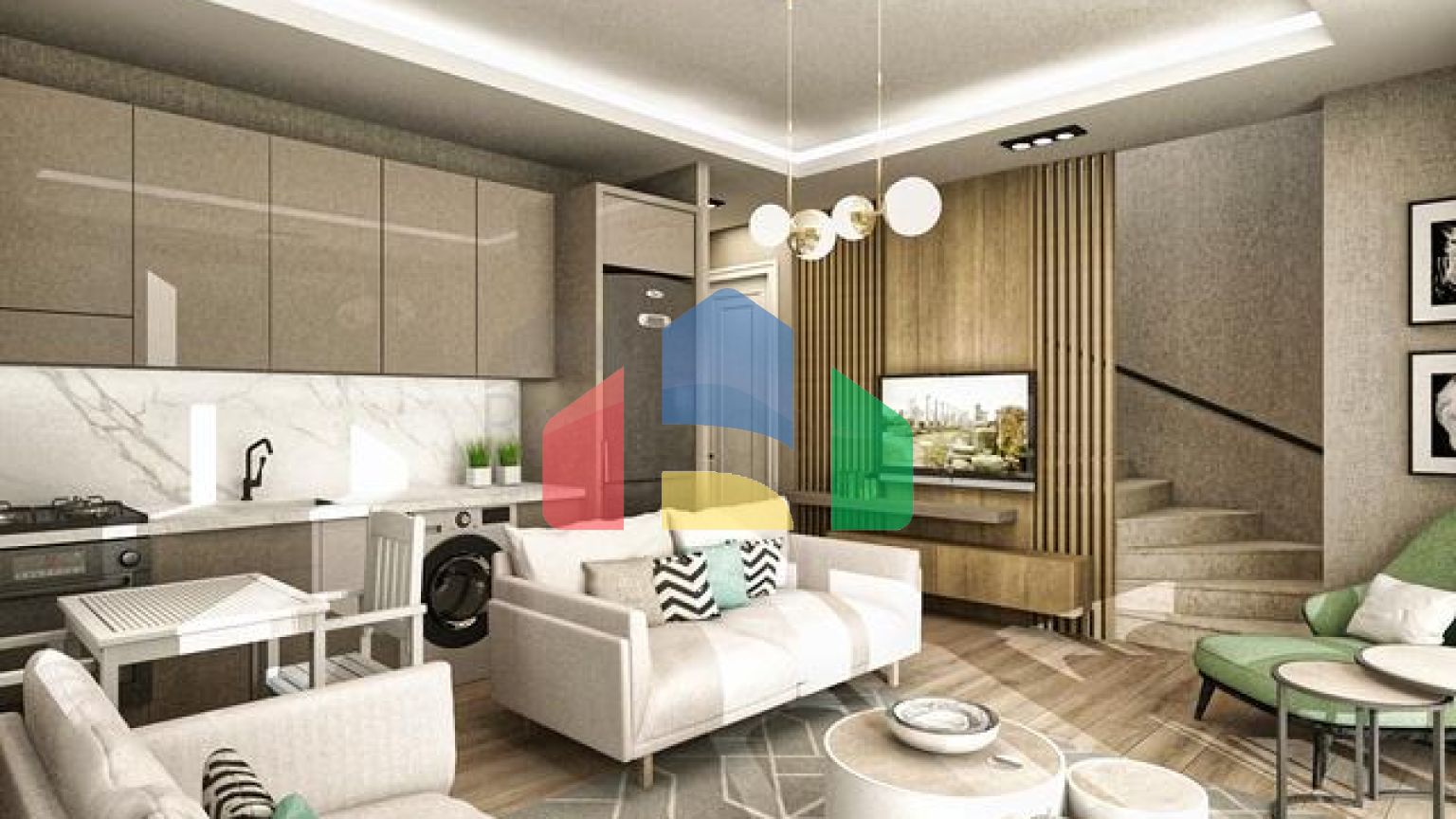 Виллы в комплексе планировки 3+1 в районе Кемер - Анталия