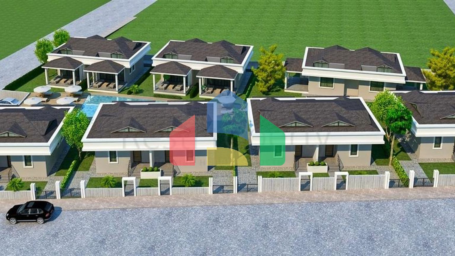 Виллы в комплексе планировки 3+1 в районе Кемер - Анталия